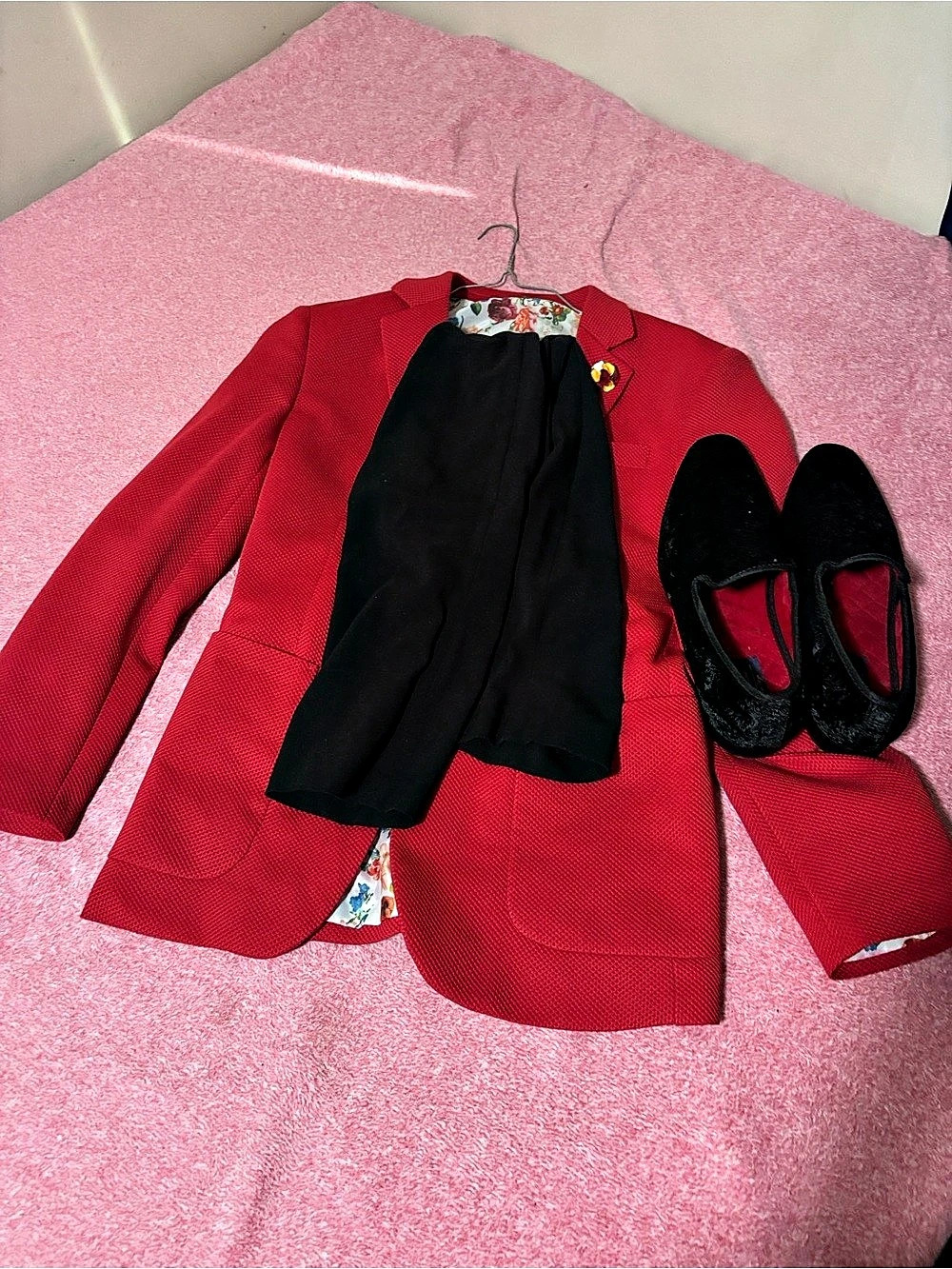 Kids Red & Black Outfit Set Like New